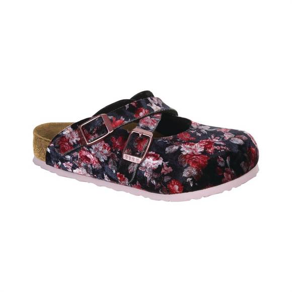NEW BIRKENSTOCK girl's dorian rivet logo clogs in pink - Picture 1 of 3